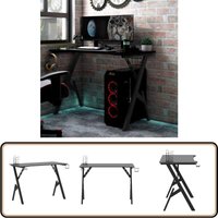 Gaming-Schreibtisch mit Y-Gestell Schwarz und Rot 110x60x75 cm - Gaming-Schreibtisch - Gamer Schreibtisch - Etagenregal - Bürostuhl - Home Office von VIDAXL