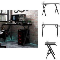 Vidaxl - Gaming-Schreibtisch mit Y-Gestell Schwarz und Rot 110x60x75 cm - Gaming-Schreibtisch - Gamer Schreibtisch - Etagenregal - Bürostuhl - Home von VIDAXL