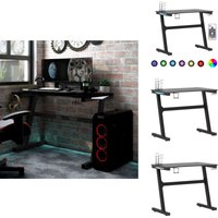 Vidaxl - Gaming-Schreibtisch mit led und Z-Gestell Schwarz 90x60x75 cm - led Gaming Schreibtisch - Gamer Schreibtisch - pc Schreibtisch - Bürostuhl Vidaxl - Gaming-Schreibtisch mit led und Z-Gestell Schwarz 90x60x75 cm - led Gaming Schreibtisch - Gamer Schreibtisch - pc Schreibtisch - Bürostuhl von VIDAXL