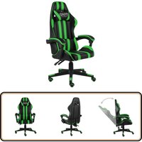 Gaming-Stuhl Schwarz und Grün Kunstleder - Gaming-Stuhl - Bürostuhl - Büroarbeitsplatz - Ergonomischer Stuhl - PC-Stuhl von VIDAXL