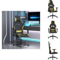 Gaming-Stuhl Schwarz und Hellgrün Stoff - Gaming Stuhl - Gamer Chair - Bürostuh - Schreibtischstuhl - Ergonomischer Stuhl Gaming-Stuhl Schwarz und Hellgrün Stoff - Gaming Stuhl - Gamer Chair - Bürostuh - Schreibtischstuhl - Ergonomischer Stuhl von VIDAXL