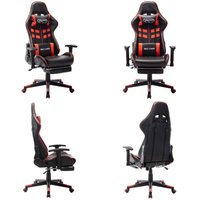 Vidaxl - Gaming-Stuhl mit Fußstütze Schwarz und Rot Kunstleder - Gaming Stuhl - pc Stuhl - Bürostuhl - Ergonomischer Stuhl - Hochwertiger Stuhl Vidaxl - Gaming-Stuhl mit Fußstütze Schwarz und Rot Kunstleder - Gaming Stuhl - pc Stuhl - Bürostuhl - Ergonomischer Stuhl - Hochwertiger Stuhl von VIDAXL