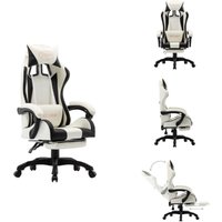 Vidaxl - Gaming-Stuhl mit Fußstütze Schwarz und Weiß Kunstleder - Gaming-Stuhl - Bürostuhl - Büroausstattung - Schreibtischstuhl - Ergonomischer Stuhl Vidaxl - Gaming-Stuhl mit Fußstütze Schwarz und Weiß Kunstleder - Gaming-Stuhl - Bürostuhl - Büroausstattung - Schreibtischstuhl - Ergonomischer Stuhl von VIDAXL