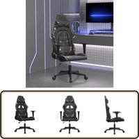 Gaming-Stuhl mit Massagefunktion Schwarz Tarnfarben Kunstleder - Gaming Stuhl - Gamer Chair - pc Stuhl - Schreibtischstuhl - Ergonomischer Stuhl Gaming-Stuhl mit Massagefunktion Schwarz Tarnfarben Kunstleder - Gaming Stuhl - Gamer Chair - pc Stuhl - Schreibtischstuhl - Ergonomischer Stuhl von VIDAXL