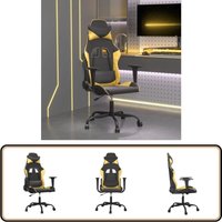 Vidaxl - Gaming-Stuhl mit Massagefunktion Schwarz & Golden Kunstleder - Gaming-Stuhl - Gamer Chair - Bürostuhl - Schreibtischstuhl - Ergonomischer Vidaxl - Gaming-Stuhl mit Massagefunktion Schwarz & Golden Kunstleder - Gaming-Stuhl - Gamer Chair - Bürostuhl - Schreibtischstuhl - Ergonomischer von VIDAXL