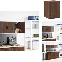 Vidaxl - Garagen-Wandschrank Braun Eichen-Optik Holzwerkstoff - Garagen-Wandschrank - Garagen-Wandschränke - Schrank - Garagen-Lagerschrank von VIDAXL