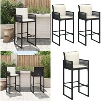 Garten-Barhocker mit Kissen 2 Stk. Schwarz Poly Rattan - Gartenstuhl - Outdoor Stuhl - Barhocker - Lounge Chair - Rattan Gartenmöbel - Home & Living Garten-Barhocker mit Kissen 2 Stk. Schwarz Poly Rattan - Gartenstuhl - Outdoor Stuhl - Barhocker - Lounge Chair - Rattan Gartenmöbel - Home & Living von VIDAXL