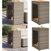 Garten-Beistelltisch mit Holzplatte Grau 60x40x75cm Poly Rattan - Gartentisch - Esszimmerset - Balkonmöbel - Terrassenmöbel - Gartenmöbel Set - Home Garten-Beistelltisch mit Holzplatte Grau 60x40x75cm Poly Rattan - Gartentisch - Esszimmerset - Balkonmöbel - Terrassenmöbel - Gartenmöbel Set - Home von VIDAXL