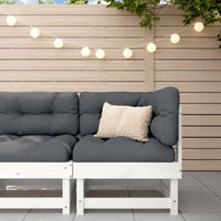 Garten-Ecksofa Weiß Massivholz Kiefer Vidaxl 56269 von VIDAXL