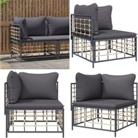 Vidaxl - Garten-Ecksofa mit Dunkelgrauen Kissen Poly Rattan - Gartenmöbel - Outdoor Möbel - Lounge Set - Eckcouch - Rattan Sofa - Home & Living Vidaxl - Garten-Ecksofa mit Dunkelgrauen Kissen Poly Rattan - Gartenmöbel - Outdoor Möbel - Lounge Set - Eckcouch - Rattan Sofa - Home & Living von VIDAXL