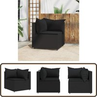 Garten-Ecksofa mit Kissen Schwarz Poly Rattan - Gartensofa - Ecksofa - Outdoor Sofa - Lounge Set - Gartenmöbeln Garten-Ecksofa mit Kissen Schwarz Poly Rattan - Gartensofa - Ecksofa - Outdoor Sofa - Lounge Set - Gartenmöbeln von VIDAXL