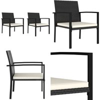 Garten-Essstühle 2 Stk. Poly Rattan Schwarz - Gartensessel - Outdoor Möbel - Gartenstuhl - Rattan Sessel - Balkonmöbel - Home & Living Garten-Essstühle 2 Stk. Poly Rattan Schwarz - Gartensessel - Outdoor Möbel - Gartenstuhl - Rattan Sessel - Balkonmöbel - Home & Living von VIDAXL