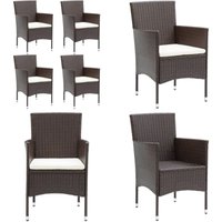 Garten-Essstühle 4 Stk. Poly-Rattan Braun - Gartenstühle - Esszimmerstühle - Outdoor Möbel - Balkonmöbel - Rattan Möbel - Home & Living Garten-Essstühle 4 Stk. Poly-Rattan Braun - Gartenstühle - Esszimmerstühle - Outdoor Möbel - Balkonmöbel - Rattan Möbel - Home & Living von VIDAXL