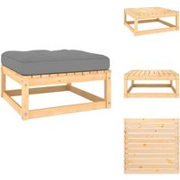 Vidaxl - Garten-Fußhocker mit Kissen Massivholz Kiefer - Gartenfusshocker - Kiefernholz - Outdoor Möbel - Lounge Set - Gartenstuhl von VIDAXL