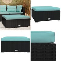 Vidaxl - Garten-Fußhocker mit Kissen Schwarz 70x70x30 cm Poly Rattan - Gartenstuhl - Lounge Möbel - Outdoor Sessel - Gartenfußhocker - Balkonmöbeln Vidaxl - Garten-Fußhocker mit Kissen Schwarz 70x70x30 cm Poly Rattan - Gartenstuhl - Lounge Möbel - Outdoor Sessel - Gartenfußhocker - Balkonmöbeln von VIDAXL