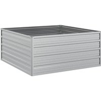 Garten-Hochbeet 100x100x45 cm Verzinkter Stahl Silber Vidaxl 333599 von VIDAXL