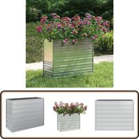 Vidaxl - Garten-Hochbeet 100x40x77 cm Verzinkter Stahl Silber - Gartengefäße - Hochbeet - Stahlteich - Pflanzbehälter - Blumengarten von VIDAXL