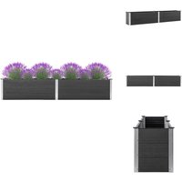 Garten-Hochbeet 200x50x54 cm wpc Grau - Gartenhochbeet - Holz-Kunststoff-Komposit - wpc - Balkonbepflanzung - Beetgestaltung von VIDAXL