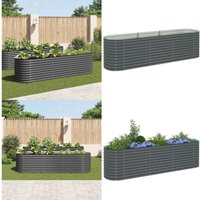 Vidaxl - Garten-Hochbeet 320x80x81 cm Verzinkter Stahl Grau - Gartenhochbeet - Stahlteil - Balkonbepflanzung - Terrasse Bepflanzung Vidaxl - Garten-Hochbeet 320x80x81 cm Verzinkter Stahl Grau - Gartenhochbeet - Stahlteil - Balkonbepflanzung - Terrasse Bepflanzung von VIDAXL