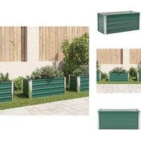 Garten-Hochbeet Verzinkter Stahl 100x40x45 cm Grün - Gartengefäß - Hochbeet - Stahltank - Blumengarten - Gemüsegarten von VIDAXL