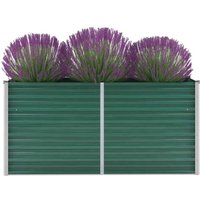 Garten-Hochbeet,Blumenkasten Verzinkter Stahl 160x40x77 cm Grün vidaXL von BONNEVIE