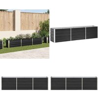 Vidaxl - Garten-Hochbeet Verzinkter Stahl 240×40×45 cm Anthrazit - Hochbeet - Gartenhochbeet - Stahlteich - Pflanzenbehälter - Balkonbepflanzung von VIDAXL