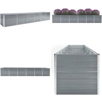 Vidaxl - Garten-Hochbeet Verzinkter Stahl 480x80x77 cm Grau - Hochbeet - Gartenhochbeet - Stahlteil - Pflanzenbehälter - Balkonbepflanzung - Home & Vidaxl - Garten-Hochbeet Verzinkter Stahl 480x80x77 cm Grau - Hochbeet - Gartenhochbeet - Stahlteil - Pflanzenbehälter - Balkonbepflanzung - Home & von VIDAXL