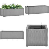 Vidaxl - Garten-Hochbeet mit Selbstbewässerungssystem Grau 100x43x33 cm - Selbstbewässerndes Hochbeet - Gartenhochbeet - Polypropylen Hochbeet von VIDAXL
