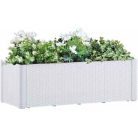 Garten-Hochbeet mit Selbstbewässerungssystem Weiß 100x43x33 cm - Vidaxl von VIDAXL