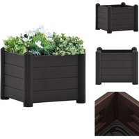 Garten-Hochbeet pp Anthrazit 43x43x35 cm - Hochbeet - Gartenhochbeet - Polypropylen Topf - Anthrazit - Pflanzentopf Garten-Hochbeet pp Anthrazit 43x43x35 cm - Hochbeet - Gartenhochbeet - Polypropylen Topf - Anthrazit - Pflanzentopf von VIDAXL