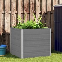 Garten-Hochbeet wpc 100x100x91 cm Grau - Vidaxl von VIDAXL