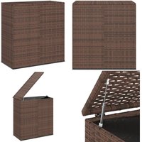 Vidaxl - Garten-Kissenbox pe Rattan 100x49x103,5 cm Braun - Gartenkiste - PE-Rattan Box - Stauraum Garten - Outdoor Möbel - Wetterfestes Material Vidaxl - Garten-Kissenbox pe Rattan 100x49x103,5 cm Braun - Gartenkiste - PE-Rattan Box - Stauraum Garten - Outdoor Möbel - Wetterfestes Material von VIDAXL