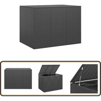 Garten-Kissenbox pe Rattan 145x100x103 cm Schwarz - Gartenkiste - PE-Rattan Box - Stauraum Im Freien - Gartensitzplatz - Wetterfestes Möbel Garten-Kissenbox pe Rattan 145x100x103 cm Schwarz - Gartenkiste - PE-Rattan Box - Stauraum Im Freien - Gartensitzplatz - Wetterfestes Möbel von VIDAXL