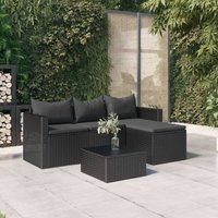 Garten-Lounge-Set Schwarz Poly Rattan - Vidaxl Garten-Lounge-Set Schwarz Poly Rattan - Vidaxl von VIDAXL