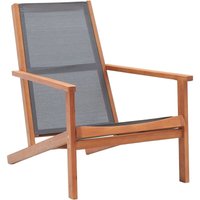 Vidaxl - Garten-Loungestuhl Grau Eukalyptus Massivholz und Textilene von VIDAXL