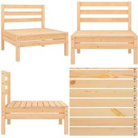 Garten-Mittelsofa Massivholz Kiefer - Gartensofa - Holzmöbel - Gartenmöbelset - Kiefernholz Möbel - Lounge Set - Home & Living von VIDAXL