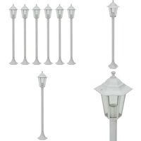 Vidaxl - Garten-Pollerleuchte 6 Stk. E27 110 cm Aluminium Weiß - Gartendekoration - Gartenbeleuchtung - LED-Strahler - Außenstehleuchte Vidaxl - Garten-Pollerleuchte 6 Stk. E27 110 cm Aluminium Weiß - Gartendekoration - Gartenbeleuchtung - LED-Strahler - Außenstehleuchte von VIDAXL