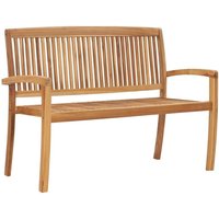 Gartenbank 2-Sitzer Stapelbar 128,5 cm Massivholz Teak - Vidaxl Gartenbank 2-Sitzer Stapelbar 128,5 cm Massivholz Teak - Vidaxl von VIDAXL