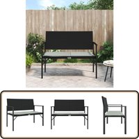 Gartenbank 2-Sitzer mit Kissen Schwarz Poly Rattan - Gartenbank - Outdoor Möbel - Balkonmöbel - Rattan Gartenmöbel - Gartenstuhl Gartenbank 2-Sitzer mit Kissen Schwarz Poly Rattan - Gartenbank - Outdoor Möbel - Balkonmöbel - Rattan Gartenmöbel - Gartenstuhl von VIDAXL