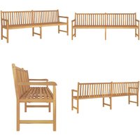 Gartenbank 228 cm Massivholz Teak - Gartenbank - Teakholz - Outdoormöbel - Gartenmöbel - Terrasse - Home & Living von VIDAXL