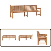 Gartenbank 228 cm Massivholz Teak - Gartenbank - Teakholz - Outdoormöbel - Gartenmöbel - Terrasse von VIDAXL