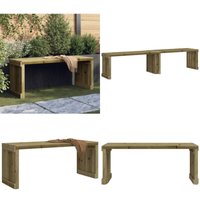 Vidaxl - Gartenbank Ausziehbar 212,5x40,5x45cm Imprägniertes Kiefernholz - Gartenbank - Holzmöbel - Outdoor Möbel - Terrassentisch - Kiefernholz von VIDAXL