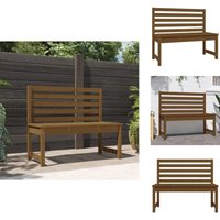 Gartenbank Honigbraun 109 cm Massivholz Kiefer - Gartenbank - Holzmöbel - Kiefernholz - Gartenmöbel - Terrassenmöbeln von VIDAXL
