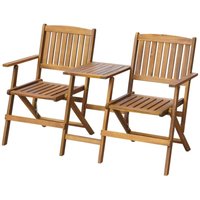 Vidaxl - Gartenbank Klappbar mit Teetisch 140 cm Massivholz Akazie Vidaxl - Gartenbank Klappbar mit Teetisch 140 cm Massivholz Akazie von VIDAXL