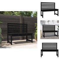 Vidaxl - Gartenbank Schwarz 109 cm Massivholz Kiefer - Gartenzubehör - Gartenbank - Holzmöbel - Gartenstuhl - Terrassenmöbeln von VIDAXL