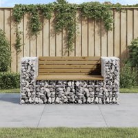 Vidaxl - Gartenbank aus Gabionen 143x71x65,5 cm Kiefernholz Imprägniert von VIDAXL