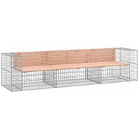 Gartenbank aus Gabionen 287x71x65,5 cm Massivholz Douglasie Vidaxl von VIDAXL
