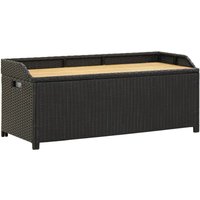 Bonnevie - Sitzbank mit Stauraum 120 cm Poly Rattan Schwarz vidaXL597171 von BONNEVIE