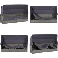 Vidaxl - Gartenbett mit Baldachin Grau 205×62 cm Poly Rattan - Strandkorb - Gartenmöbel - Sonnenliege - Rattan Möbel - Outdoor Möbel - Home & Living Vidaxl - Gartenbett mit Baldachin Grau 205×62 cm Poly Rattan - Strandkorb - Gartenmöbel - Sonnenliege - Rattan Möbel - Outdoor Möbel - Home & Living von VIDAXL