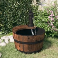 Vidaxl - Gartenbrunnen mit Pumpe 28x28x34,5 cm Massivholz Tanne Braun von BONNEVIE